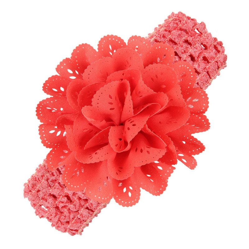Stijlvolle Peuter Hoofddeksels Infant Kinderen Meisje Baby Hoofdband Peuter Bloem Haarband M2: Watermelon Red