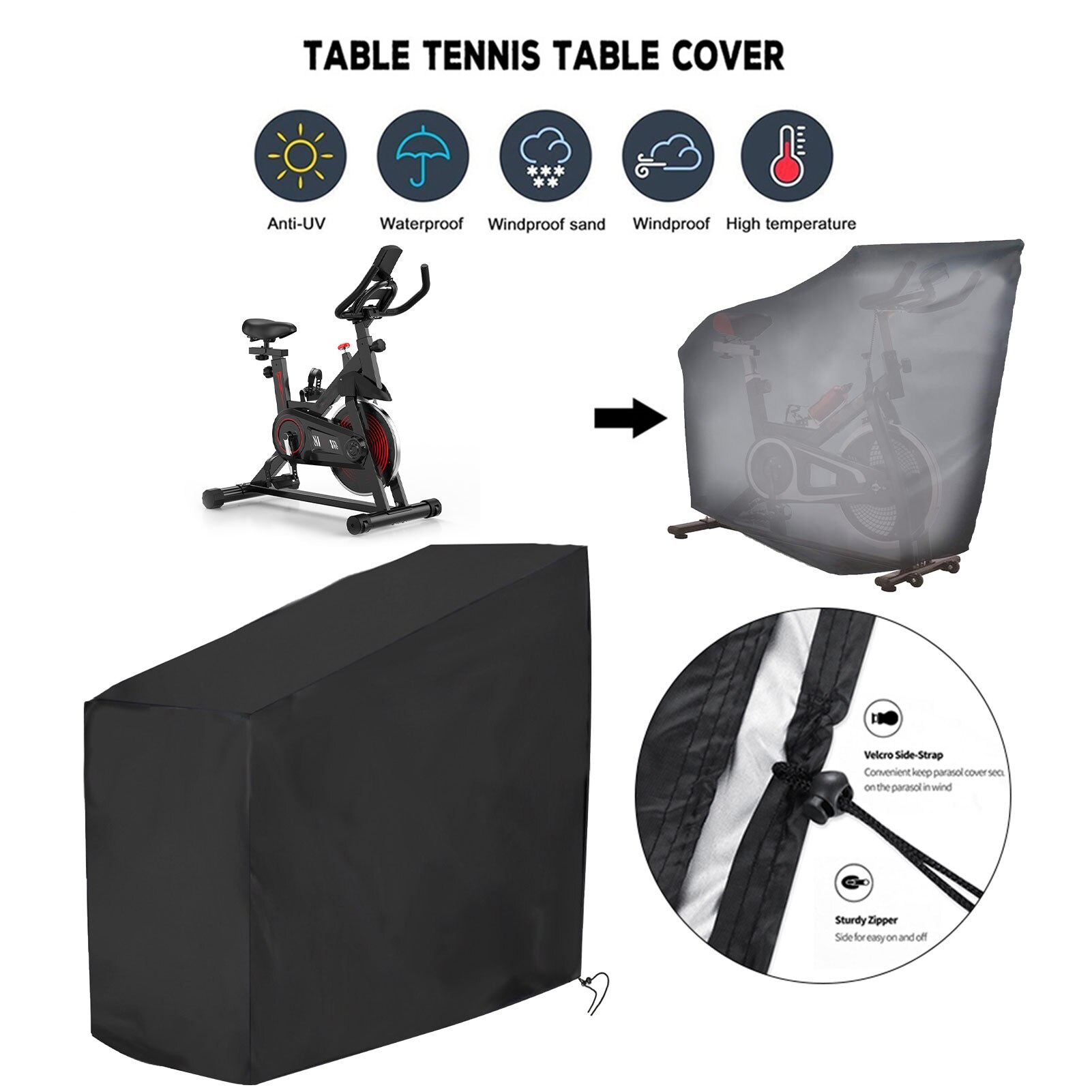 Exercise Bike Cover Indoor Cycling Waterproof Cover Windproof