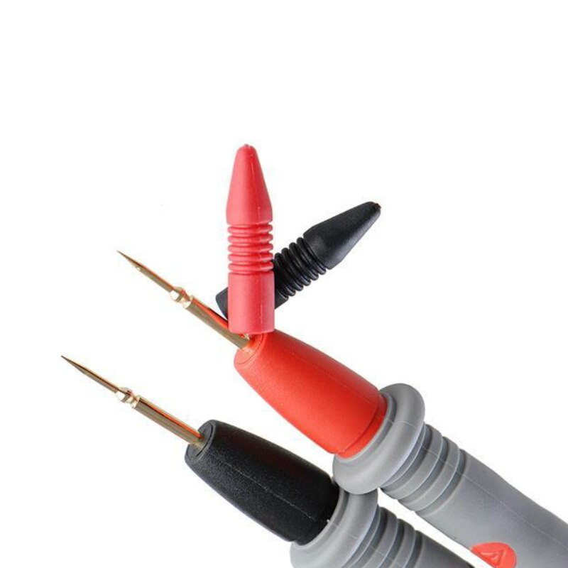 1 par silikontråd universal prob-testledningar stift med alligatorklämma för digital multimeter nålspets 20a multitestare set