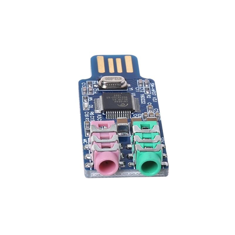 Novo cm108 usb drive placa de som livre computador portátil módulo placa de som externo