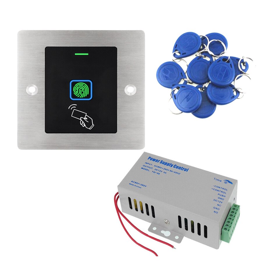 Wasserdicht Fingerabdruck Zugriff Kontrolle RFID Elektronische Türöffner System Energie schalter Optional: mit Energie