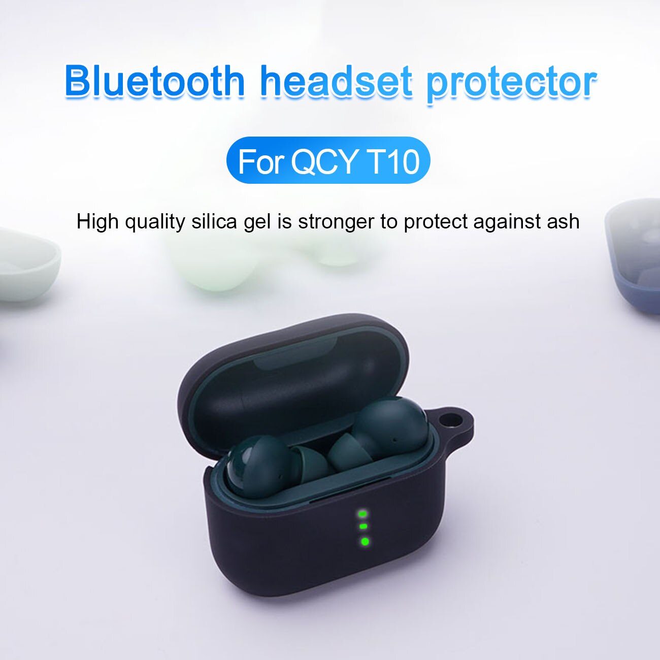 Funda protectora de silicona para QCY T10, funda protectora para auriculares con Bluetooth, funda protectora suave de TPU