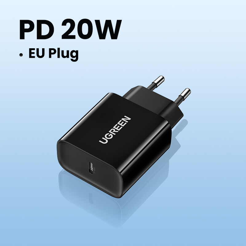 UGREEN PD Ladegerät 20W QC 4,0 QC 3,0 USB Typ C Schnelle Ladegerät Schnell Ladung 4,0 3,0 QC für iPhone 13 12 Pro Xs 8 Xiaomi Telefon Ladegerät: IL