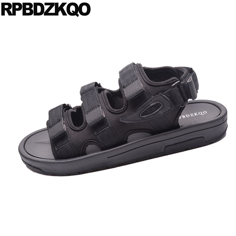 Zapatillas deportivas negras bonitas romanas de malla, Zapatos de nativo , sandalias de gladiador de verano para hombre a la con Puntera abierta