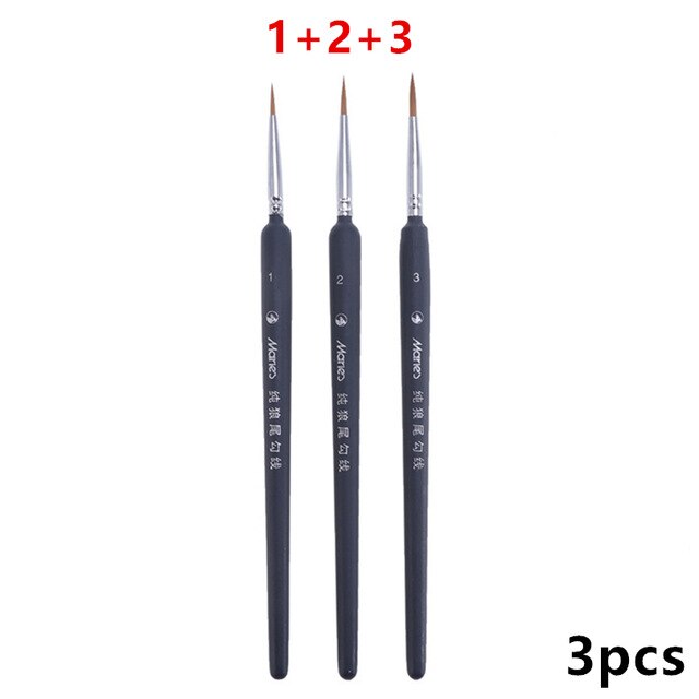 5 PCS DIY Paint Brush Set Nylon Brush Acrylic Painting Thin Hook Line Pen Art Supplies Hand Painted A3: A