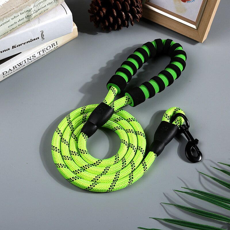 Nylon 1.5m huisdier hondenriem hondenriem kleur nacht reflecterend duurzaam wandelen training tractie touw hondenriem met hondenriem: Kleur 5