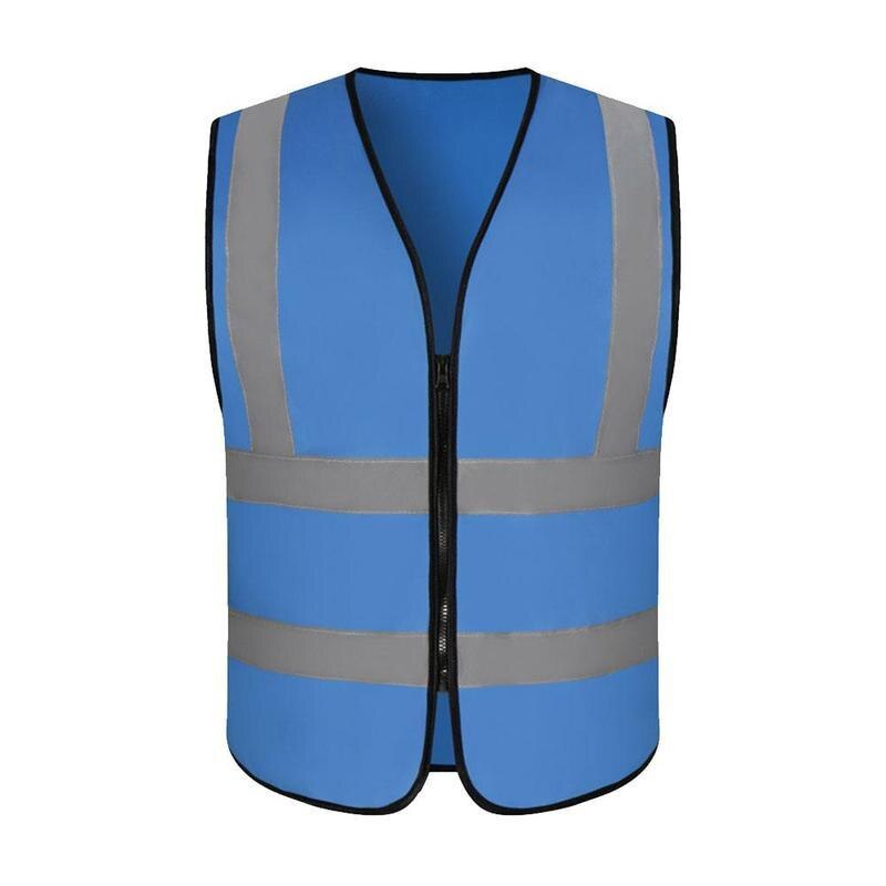 Reflecterend fietsvest ademend verkeer nacht werk beveiliging hardlopen reflecterend veiligheidsvest buiten waarschuwing reflecterend vest: F
