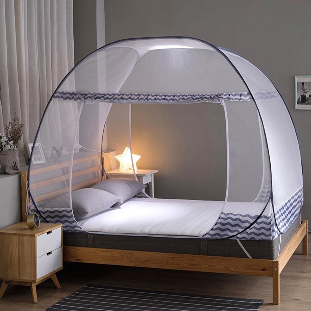 Mosquito Net Bed Canopy Foldable Net For Single Person Automatic Insect Protection Net