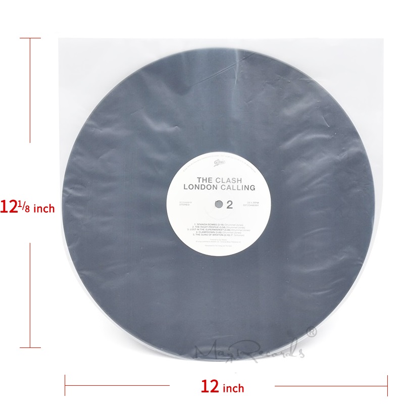50 Clear Anti-Statische 3 Mil Plastic Vinyl Record Innerlijke Mouwen Voor 12 &#39;&#39;Lp Ld
