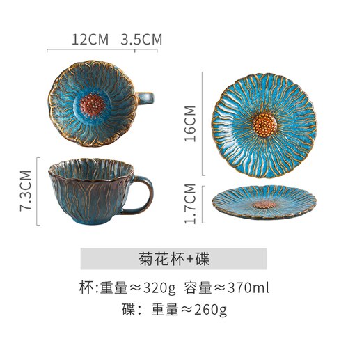 Japansk kop vintage keramisk håndlavet tallerkensæt kaffe sjovt redskab kop taza cafe hjemme drinkware  db60bd: Stil 1