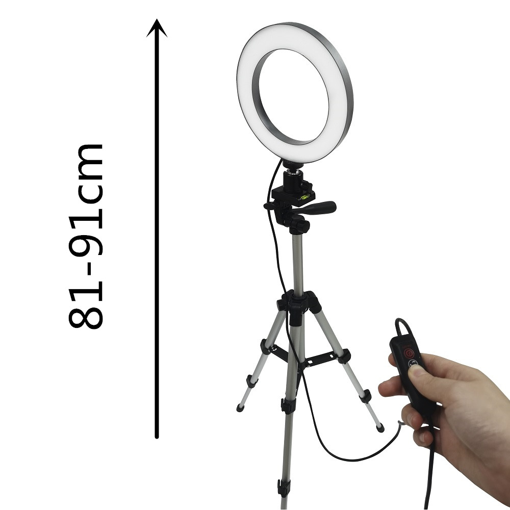 10 "fotografering makeup lampe spejl ledet selfie lys 260mm dæmpbar make up kamera telefon lampe med bord stativer telefon holder stativ