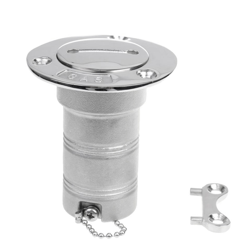 38mm 1.5 inch Marine Stainless Steel Boat Deck Fill/ Filler Port Gas Fuel Tank With Key Cap