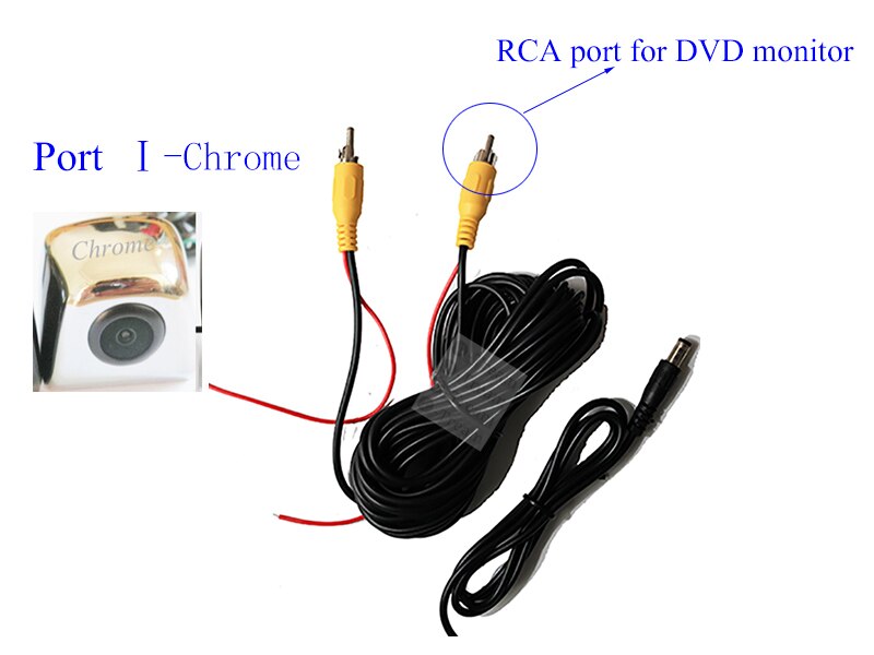 Wired Universal HD CCD Car Rear view Backup Reverse Parking Camera Black Chromed White Silver Camera 170 degrees: DVD Monitor Chrome