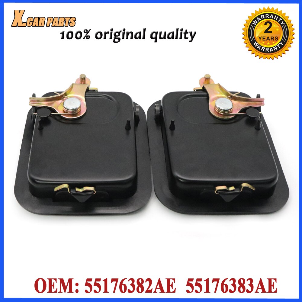 Exterior Front Outside Full Door Handle PAIR HEAVY DUTY METAL For Jeep Wrangler YJ TJ CJ7 Scrambler 55176382AE 55176383AE