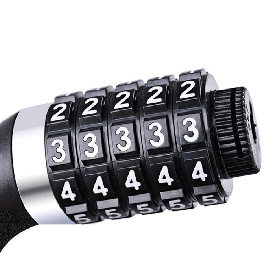 Bike 1.2m Chains Blocks and anti-theft Cord Cable Lock Tough Security Coded Steel Wiring Bicycle Lock 5 Digit Code Combination