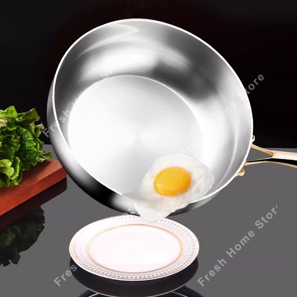 Sartén para freír, ollas antiadherentes, sartenes Wok de acero inoxidable 316, para el hogar, mesa de cocina eléctrica de inducción, utensilios de cocina, cacerola nueva
