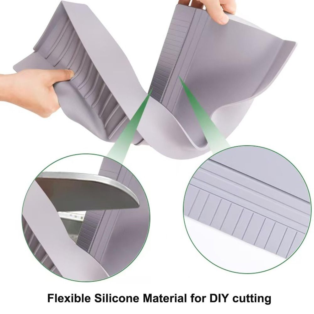 Durable Silicone Sink Edge Protector 4 IN x 20 IN Upgrade Sink Counter Protector Can Be Cropped Sink Splash Guards Kitchen