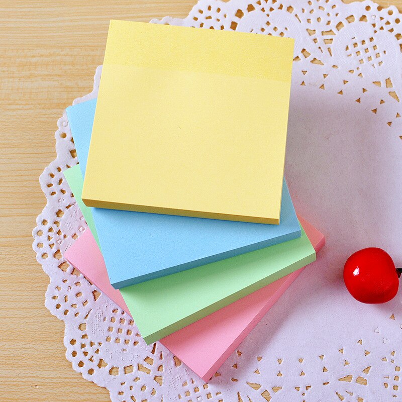 100Pages/Set Colorful Memo Pad Diy Post It Kawaii Notebook Blank Notepad Traveler's Note Notepad Cute Sticky Notes 76x76mm HQ