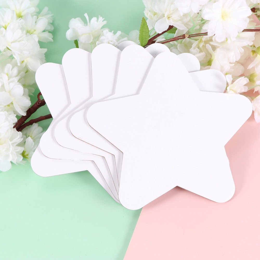 5 Pcs Simulation Round Edge Star Shape Cotton Drawing Board Thicken Art Painting Board Artist Paper Board Oil Paint Canvas Sketc