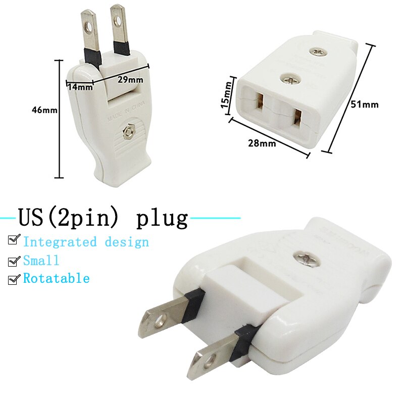 Japanese plug Butt Electrical Plug Socket Power Connector Cable Cord Female Male Converter Adaptor 15A 125V Pure cupper plug