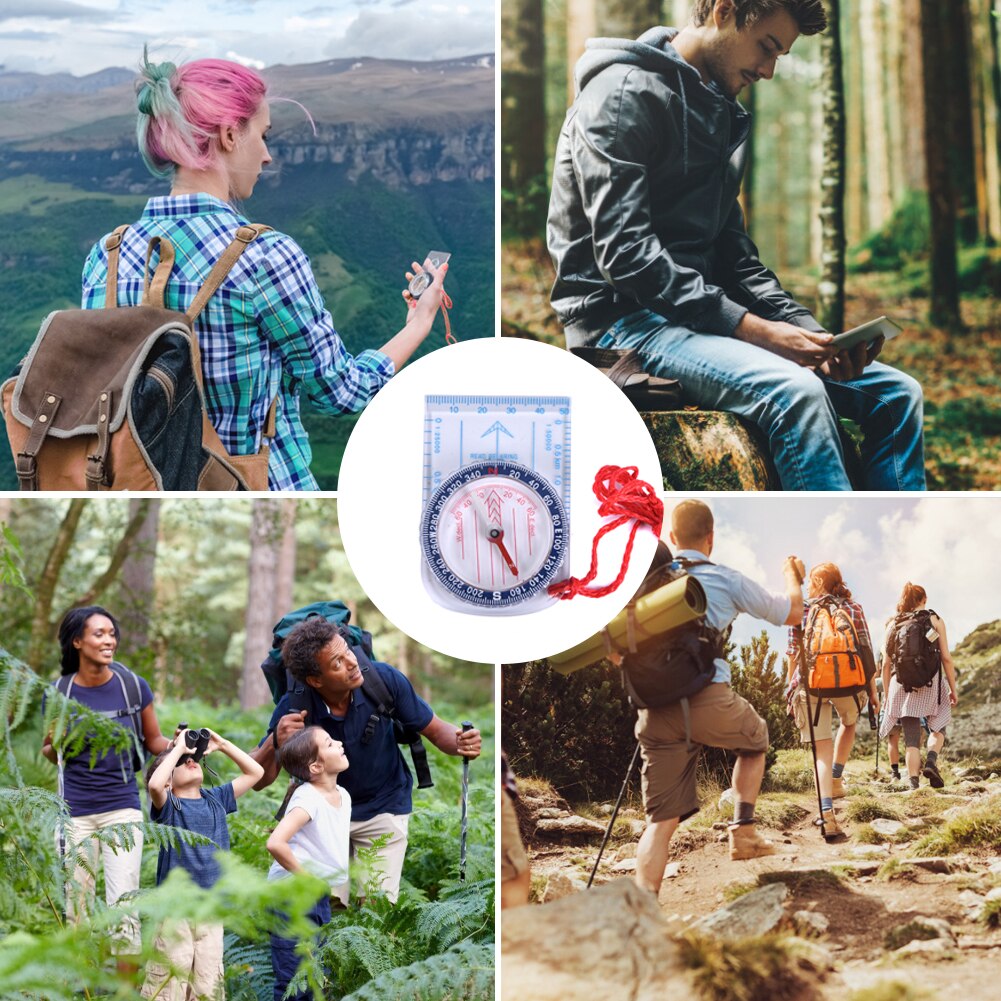 Outdoor Camping Directional Cross-country Race Hiking Special Compass Baseplate Ruler Map Scale Compass Night Bussola