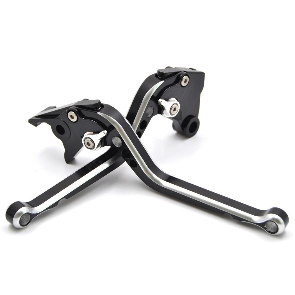 Cnc motorfiets lange remmen koppelingshendels set voor ktm 690 duke r: Zilver