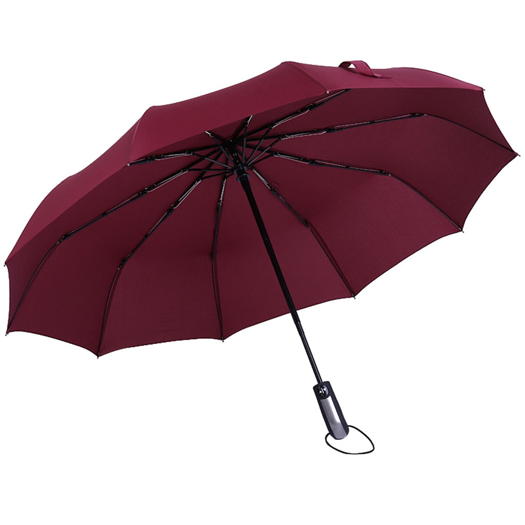 Umbrella Rain Women Men Windproof Double Layer Inverted Umbrellas Reverse Folding Umbrella UV Protection: Red