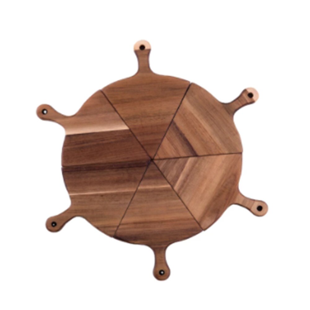 42x42x1.5cm Wood Pizza Tray Irregular Special-shaped Sub-pack Western Dish Tableware Pizza Tray Steak Tray