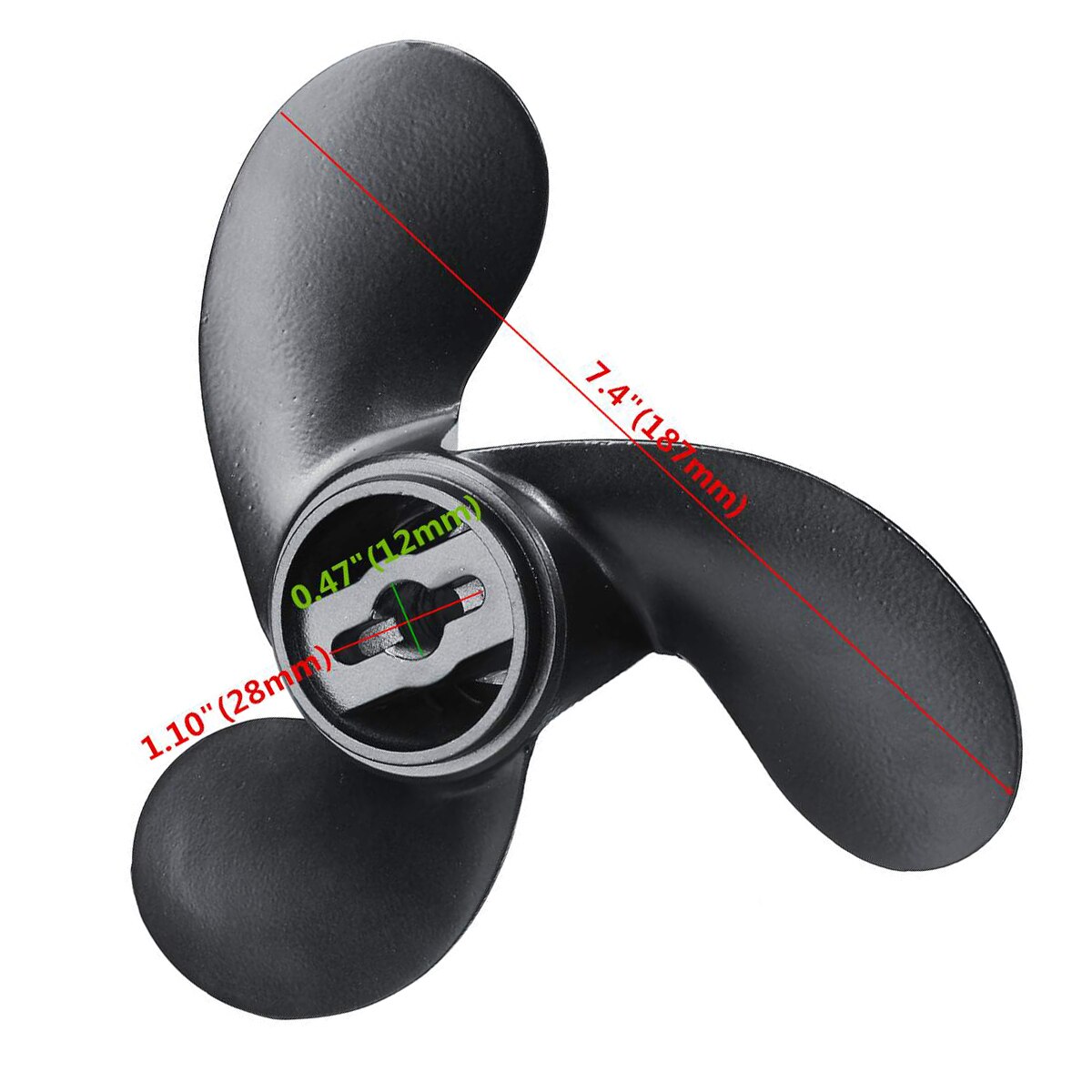 1pc Propeller Right Aluminum Alloy 7.4x5.7 Marine Rotating 309-64107-0