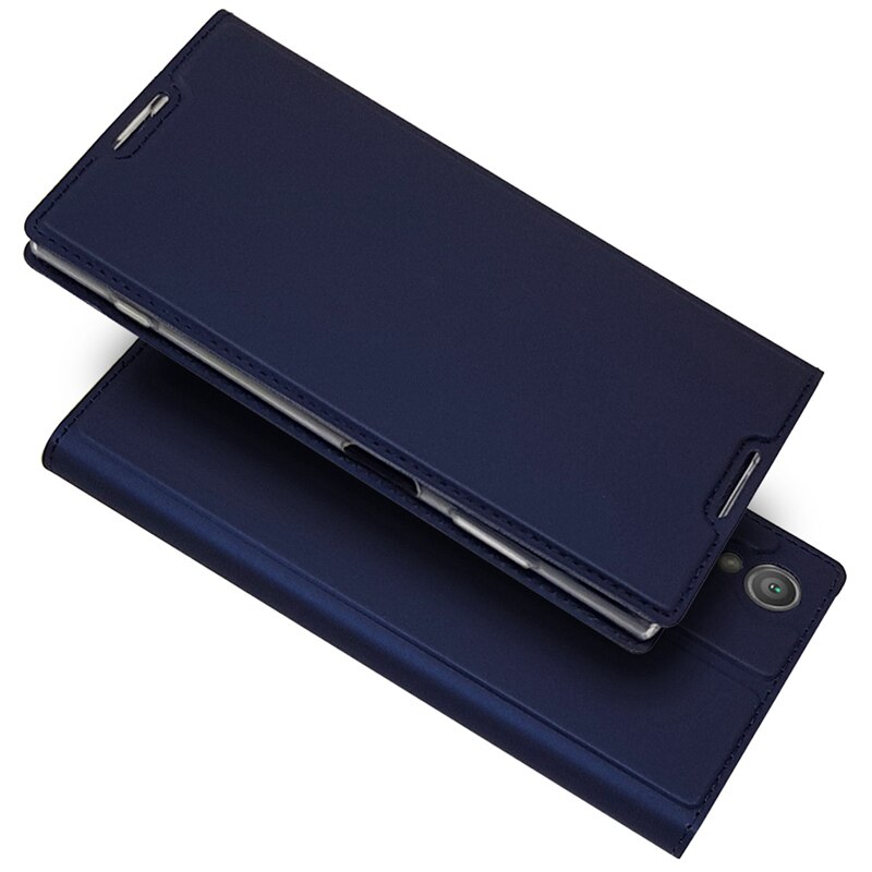 TIKONO For Sony Xperia XA1 Plus Case XA1Plus 5.5 Luxury Leather Flip Book Cover Phone Bags Cases for Sony Xperia XA1 2 Xper XA1+: Dark Blue