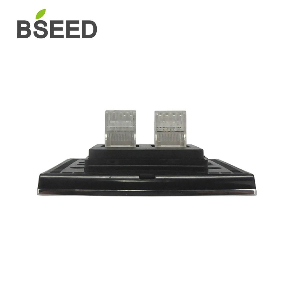 BSEED TEL And Data Socket 110-250V Brushed Metal UK EU Standard RJ11 Telephone And Data RJ45 Lan Cable Jack TEL&PC Wall Socket