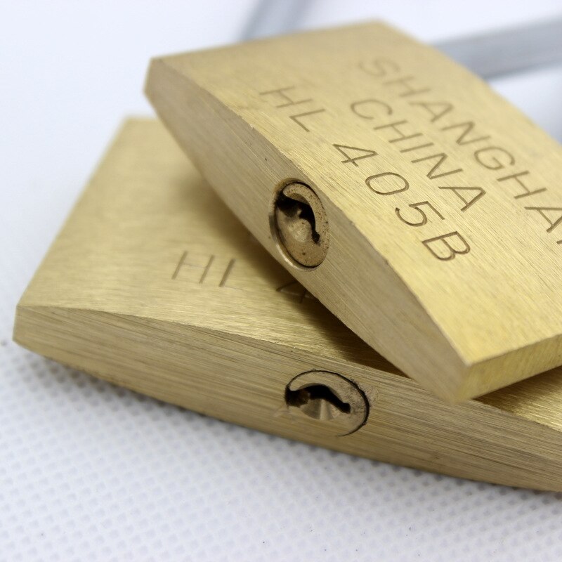 4Pcs 30/40/50/60Mm Lange Hangsloten Open Door Dezelfde Toetsen Koperen Sloten Hangslot Voor lade Bagage Case Box Hardware