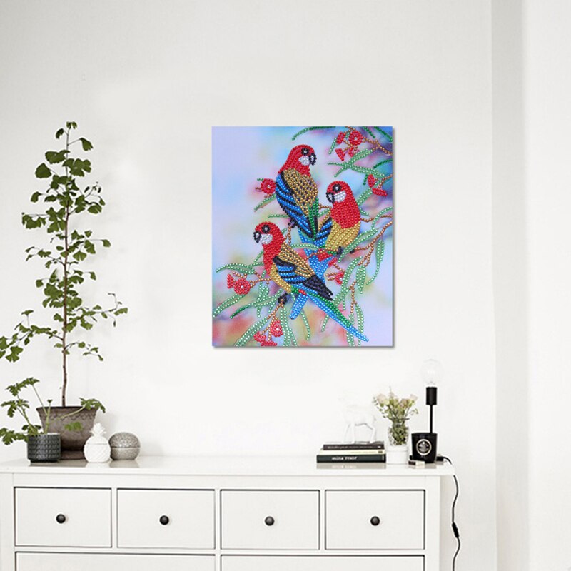 Special Shaped Diamond Painting Animal Partial Rhinestone Bird 5D Diamond Painting DIY Cross Stitch Kits Crystal Arts Home Decor