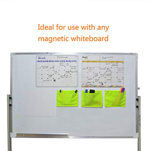 Godery magnetiska praktiska förvaringspåsar 3 st för whiteboard klassrum kontor hem organisation klassrumsficka diagram