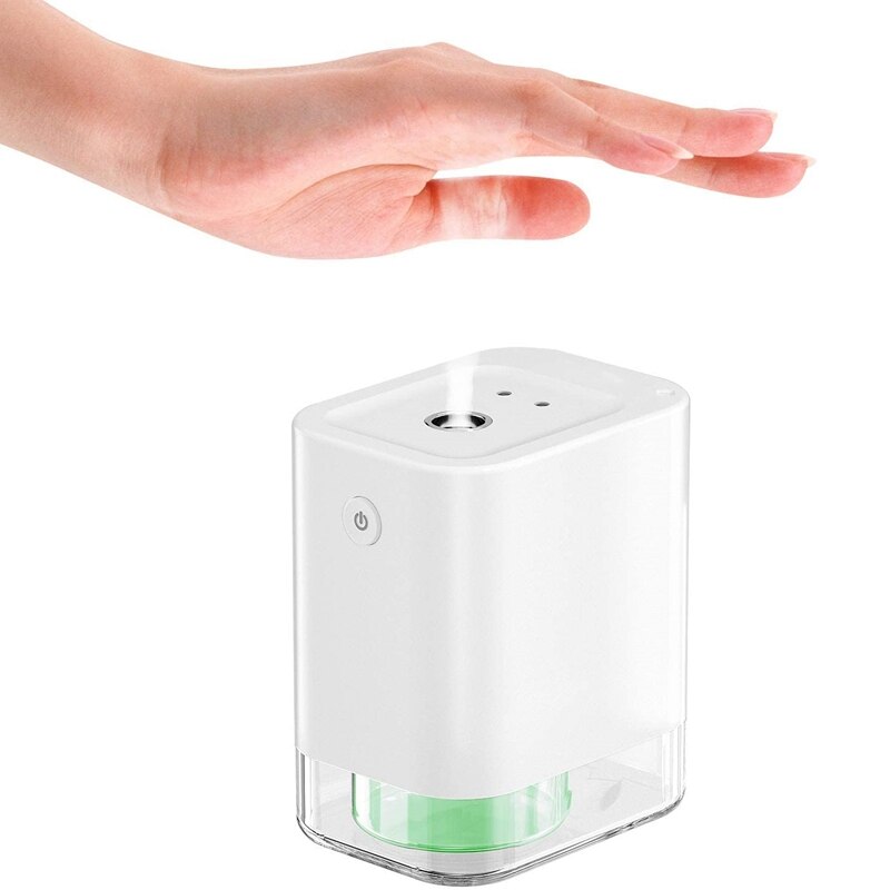 Automatic Alcohol Disinfection Sprayer, Mini Infrared Induction Touchless Hand Soap Dispenser, Portable for Home: White