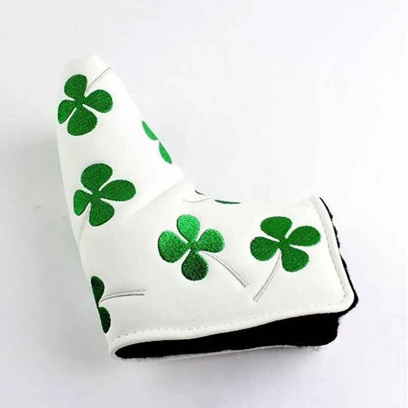 Voor Golf Hoofd Covers Pu Club Accessoires Putter Cover Voor Blade Putter Head Covers Klavertje Vier Borduurwerk