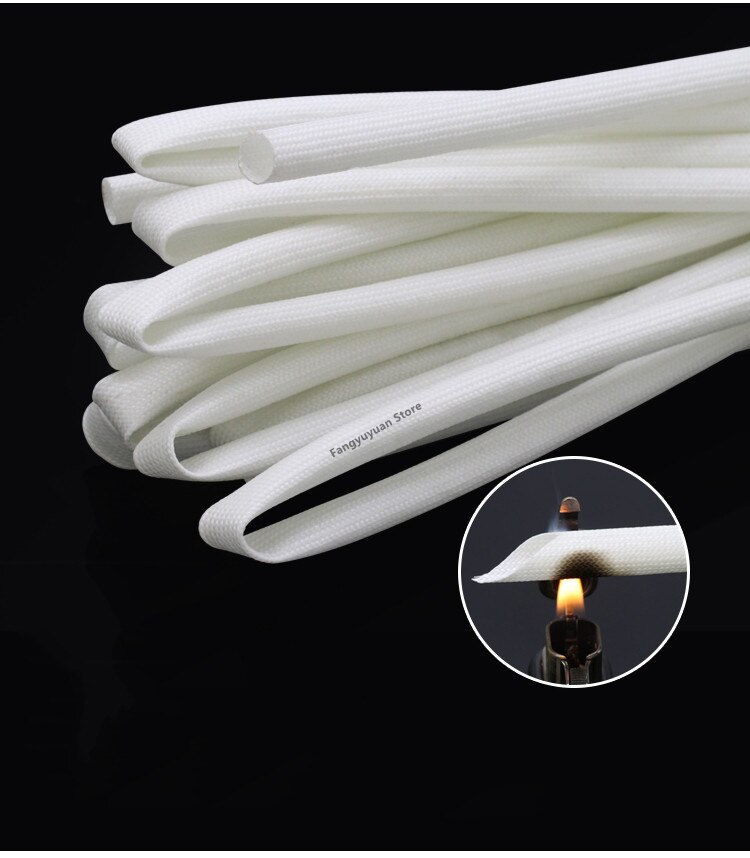 Φ25mm Fiberglass Cable Sleeve Insulation Soft Braided Chemical Fiber Glass Tube High Temperature Pipe Wire Wrap Protector
