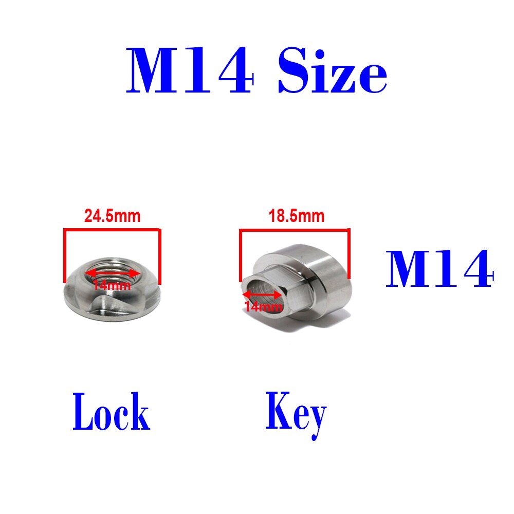 Noten M6 M8 M10 M12 M14 Moer Security Anti Diefstal Schroeven 304 Rvs Led Moer Mountainbike Luifel Auto accessoires Led Verlichting: M14