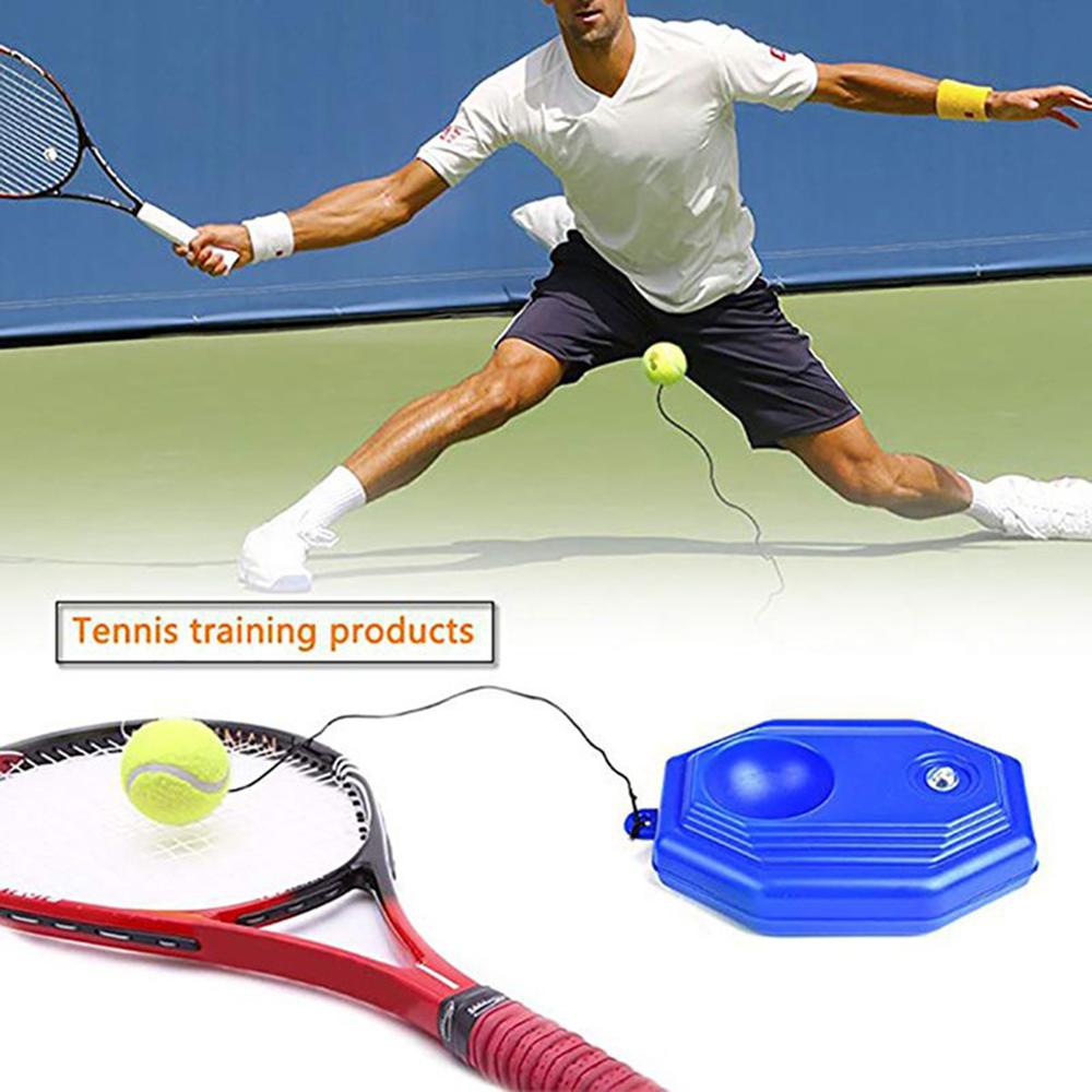 Pelota de tenis raqueta de tenis pelotas de entrenamiento práctica Base posterior herramienta de entrenamiento cuerda elástica raquetas de tenis