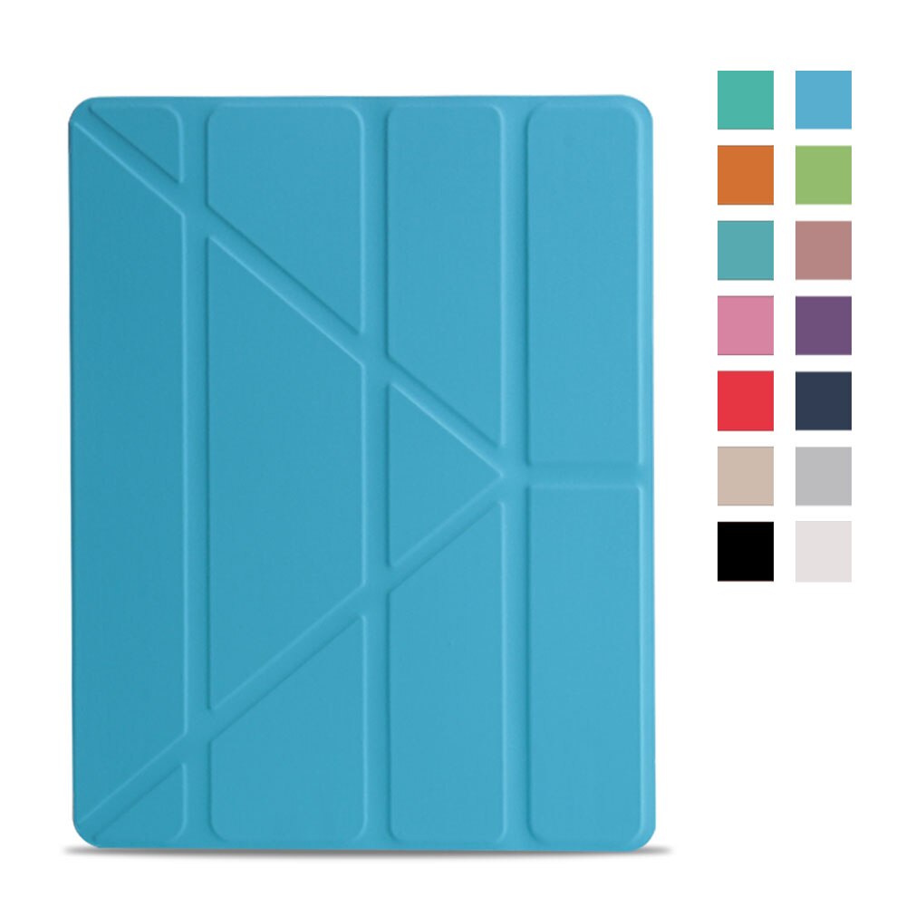 For ipad 9.7 Case Leather Silicone Soft Back Cover Case For ipad 6th Generation Case Smart Cover For ipad 9.7 Case: Blue-A