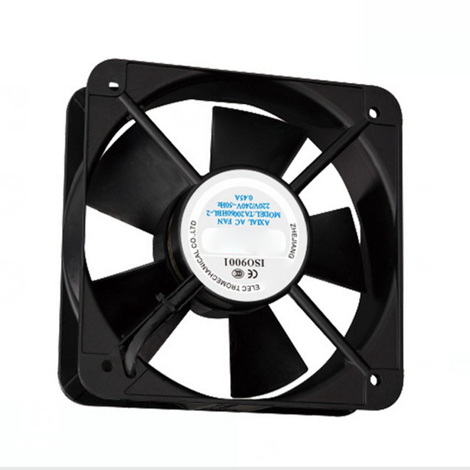 220V AC 200x200x60mm Axial Radiator Fan 285CFM 2500RPM Ball Bearing High Speed