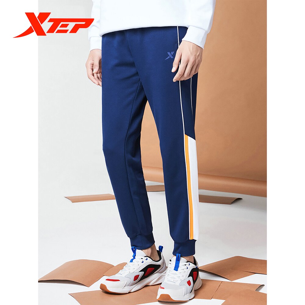 Xtep sports life pants 2020秋のメンズルーズ通気性ニットパンツステッチカジュアルパンツ880329630096