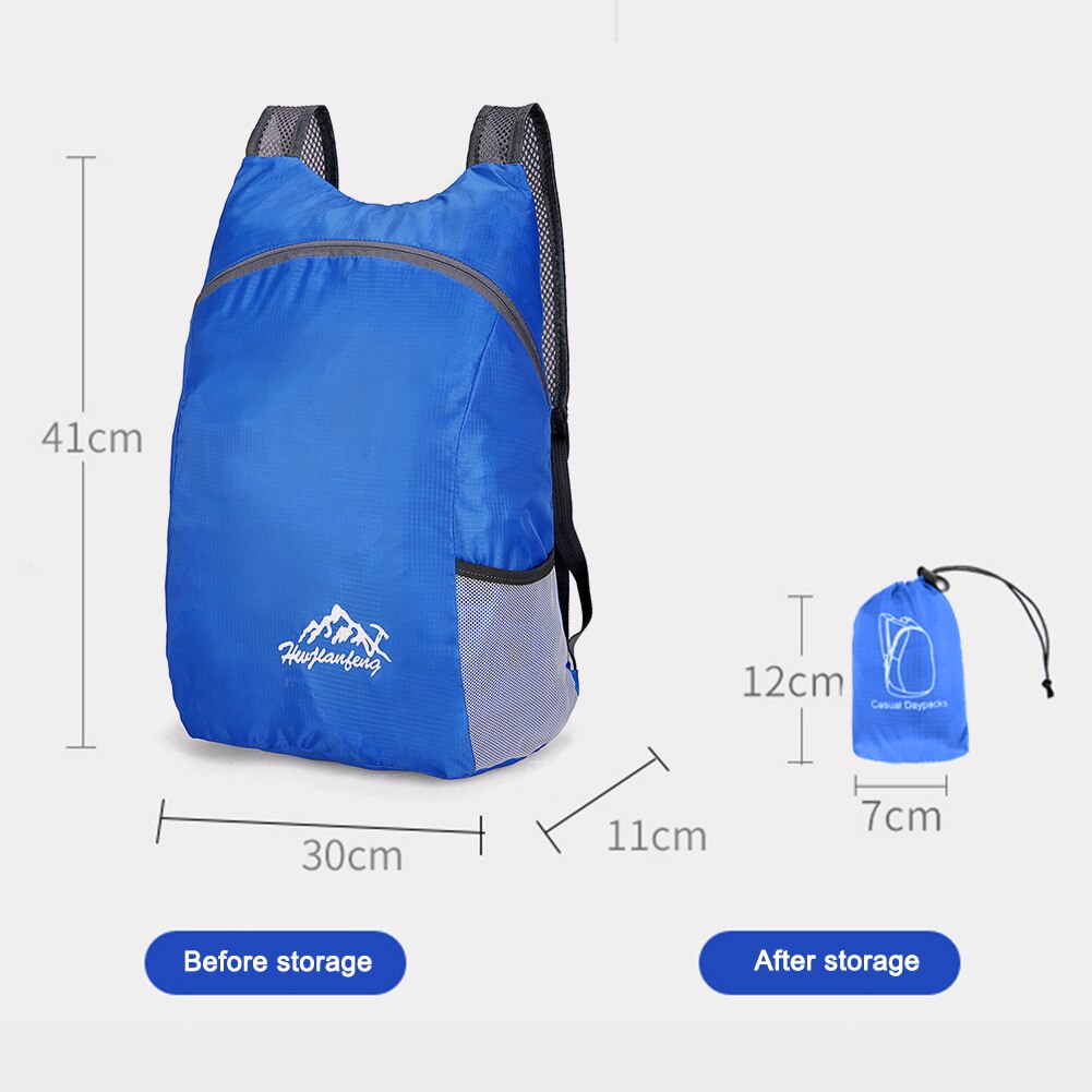 Lightweight Backpack Foldable Outdoor Travel Waterproof Daypack Sports Travel Camping Hiking Pack for Men Women Hiking Climbing: Blue