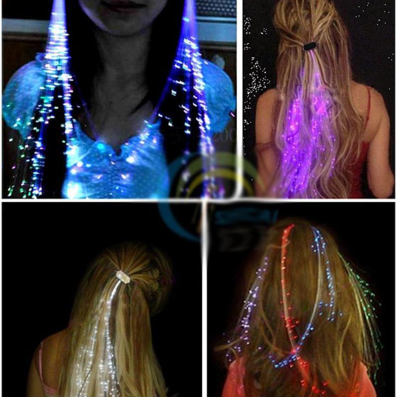 1 PCS LED Haar Vlecht Kerst Speelgoed Glowing Knippert Haar Clip Flash LED Braid Partij Lichtgevende Nieuwjaar Speelgoed Voor kinderen Kids
