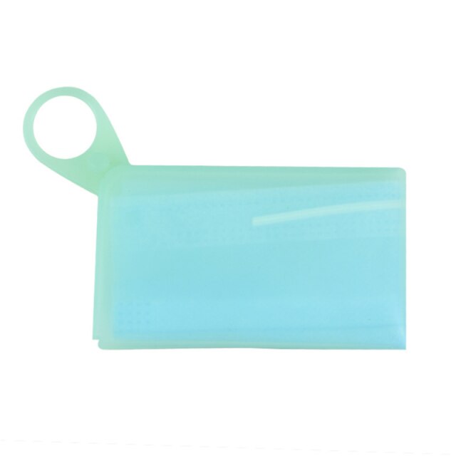 Silicone masque facial dossier de stockage Portable étanche à la poussière masques jetables étui support extérieur réutilisable organisateur sacs de rangement: Green