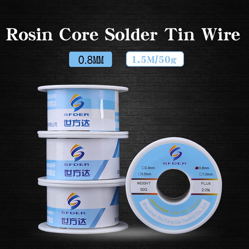 50G Rosin Core Soldeer 0.3Mm 0.5Mm 0.8Mm 1.0Mm Soldeertin Draad Roll Bga Lassen rework Gereedschap