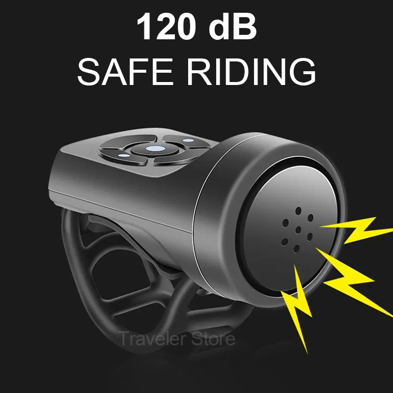 Sonnette électrique pour vélo et moto, Rechargeable par USB, klaxon d'alarme antivol pour cyclisme sur route en montagne, accessoires de vélo, cloche forte