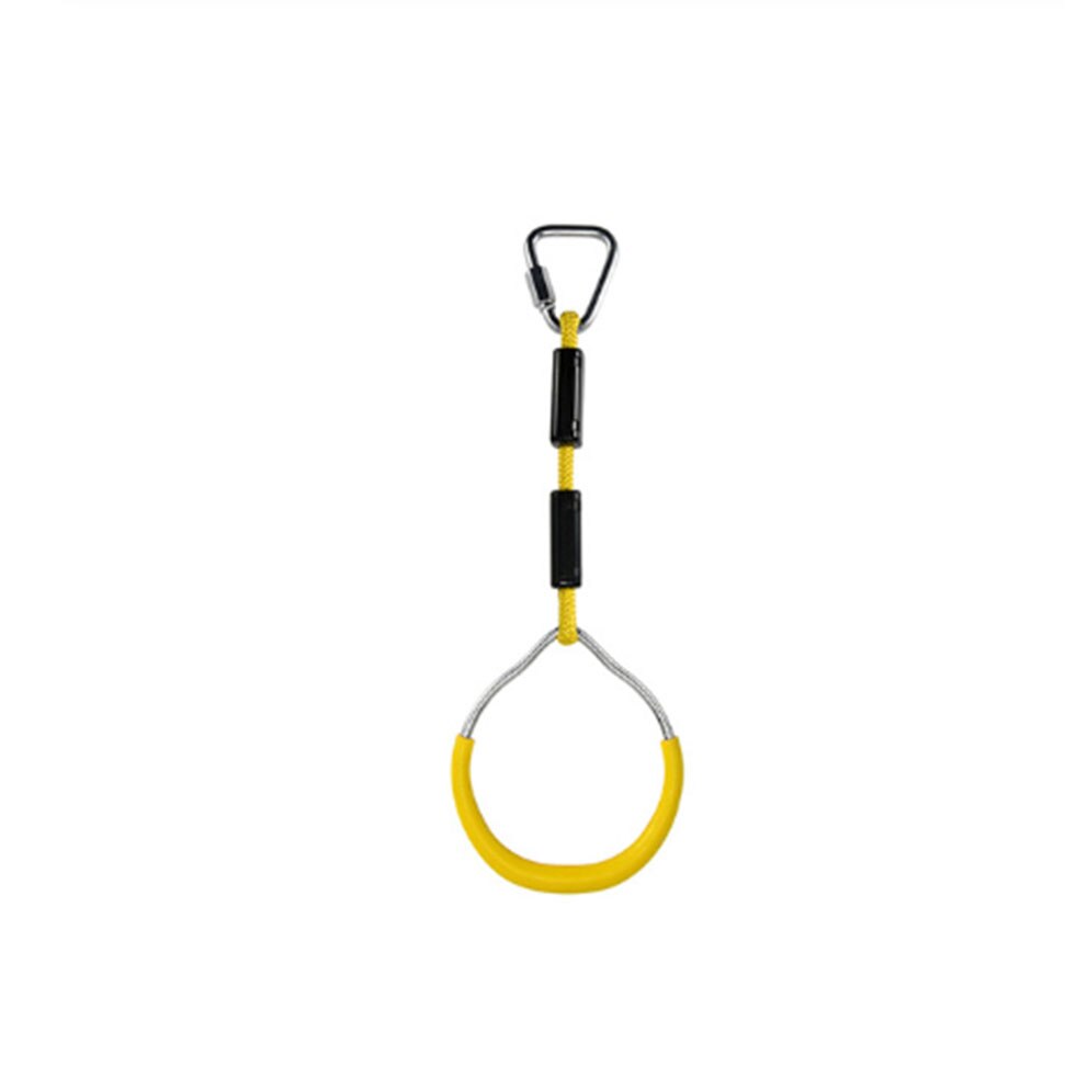 Anneau de balançoire pour enfants, terrain de jeu, anneau de suspension, escalade en plein air, gymnastique: yellow