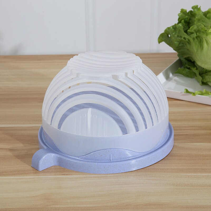 Family Fruit Slicer Gadget Salad Cutting Machine Multifunctional Vegetable Onion Cutter Bowl Kitchen Accessories Gadgets: Blue