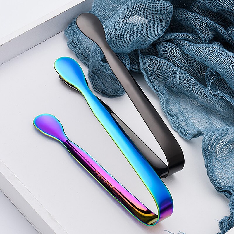 Stainless Steel Ice Tongs Gold Sugar Ice Cube Tongs Bread Food BBQ Clip Barbecue Clip Ice Clamp Tool Bar Kitchen Accessories